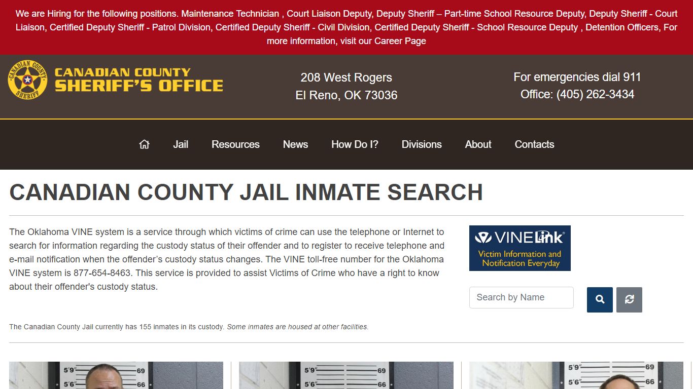 Inmate Search - Canadian County Sheriff's Office